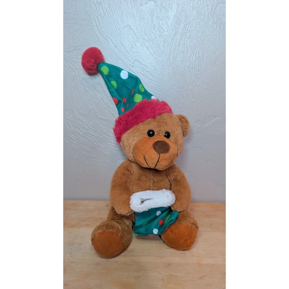 Rinco Brown Bear Stocking and Hat Christmas Teddy Bear 9